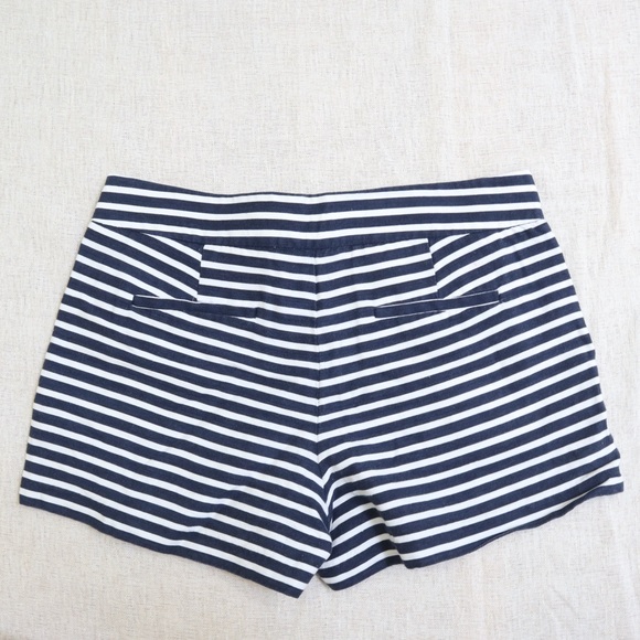 J Crew Linen Blend Striped Navy Shorts - Picture 8 of 8